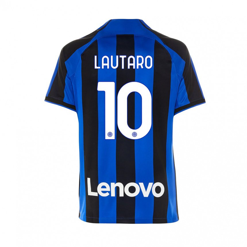 Azul SPORT SRL Camiseta Inter Lautaro Martinez 10 2021 2022 Replica Oficial Niño y Adulto Negro L.C Oro 100% Poliéster 