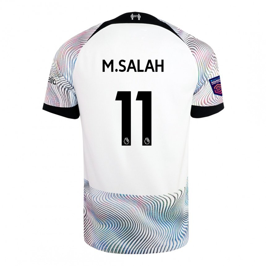 Hombre Mohamed Salah #11 Blanco Colorido 2ª Equipación 2022/23 La Camisa Argentina