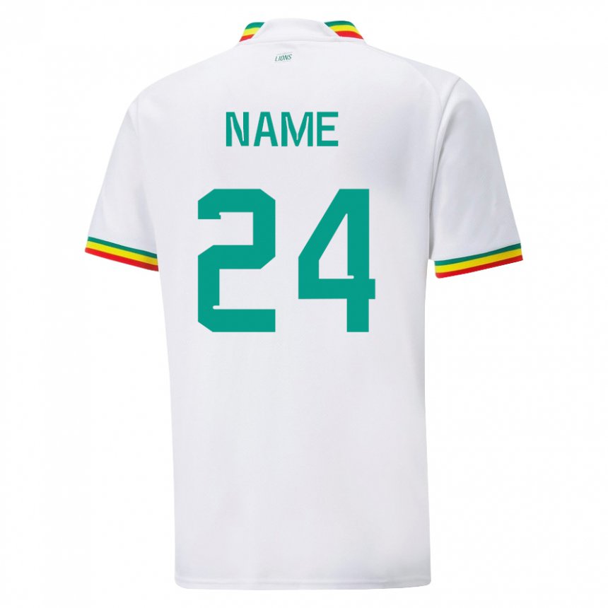 Niño Camiseta Senegal Moustapha Name #24 Blanco 1ª Equipación 22-24 La Camisa Argentina