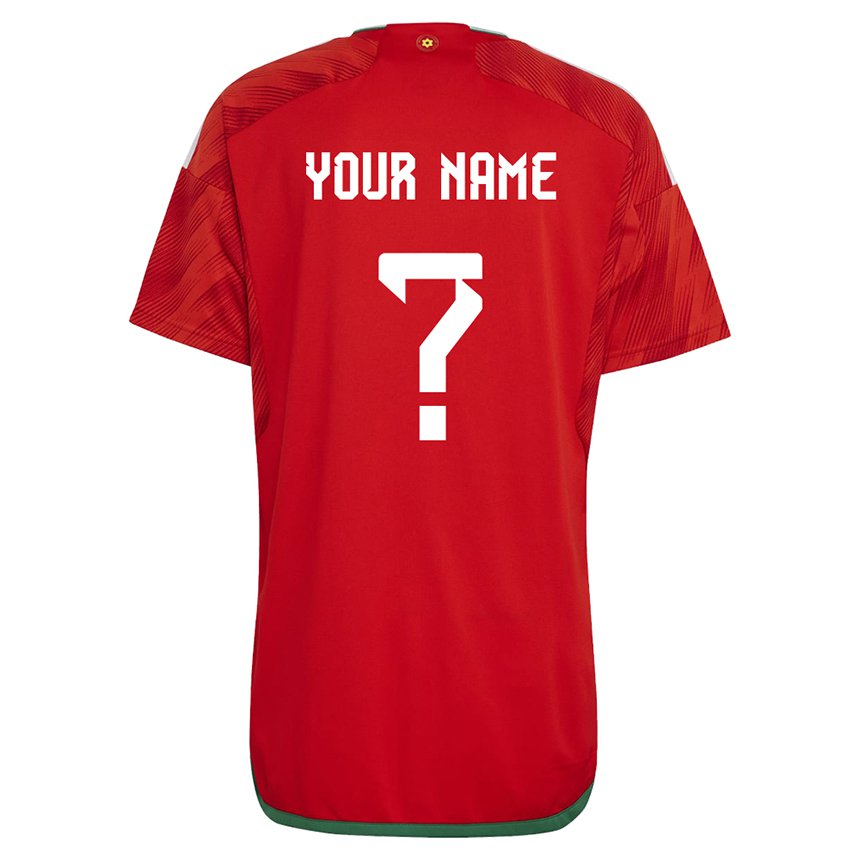 Niño Camiseta Gales Su Nombre #0 Rojo 1ª Equipación 22-24 La Camisa Argentina