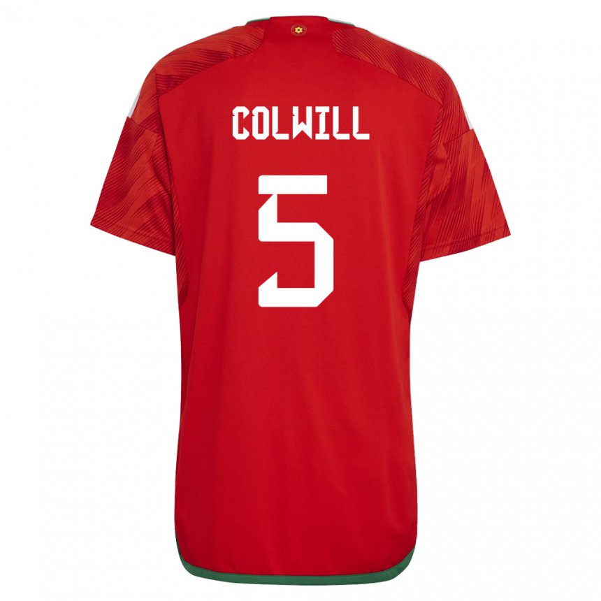 Niño Camiseta Gales Rubin Colwill #5 Rojo 1ª Equipación 22-24 La Camisa Argentina
