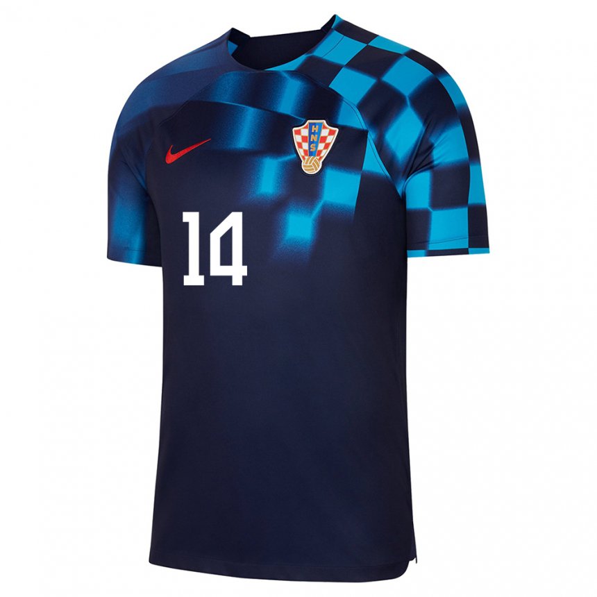 Niño Camiseta Croacia Luka Sucic #14 Azul Oscuro 2ª 22-24 La Argentina