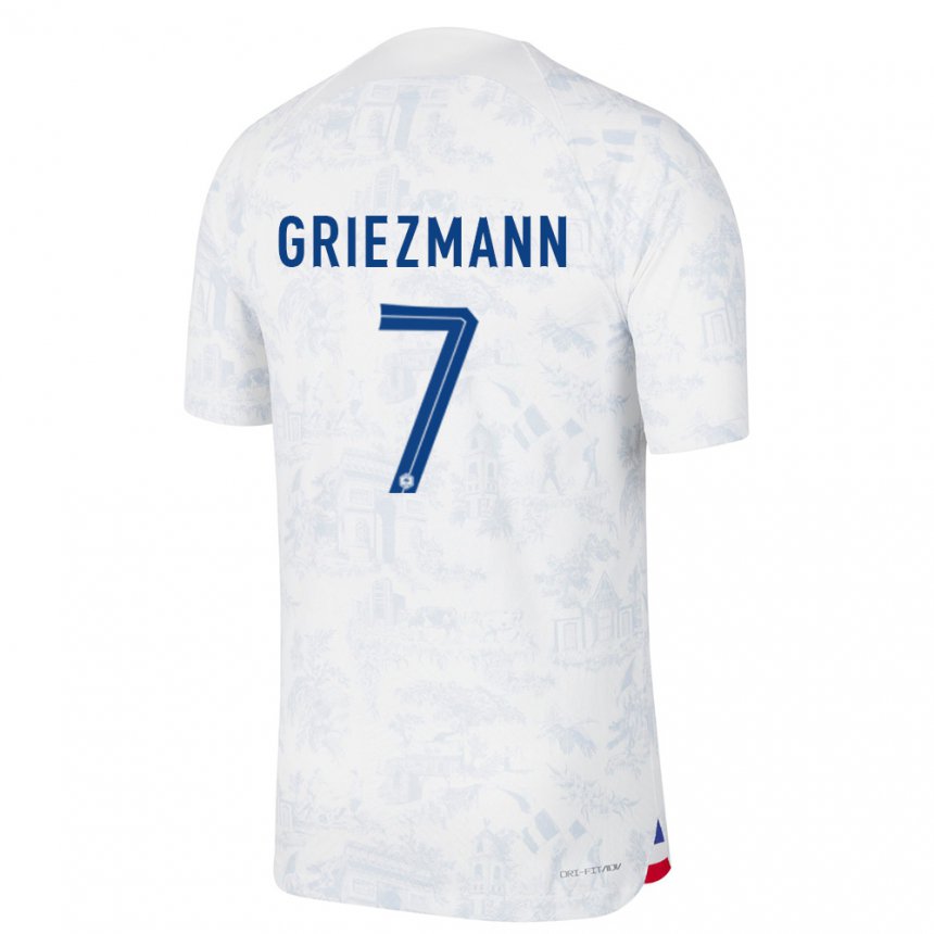 Niño Camiseta Francia Antoine Griezmann Blanco Azul 2ª Equipación 22-24 La Argentina