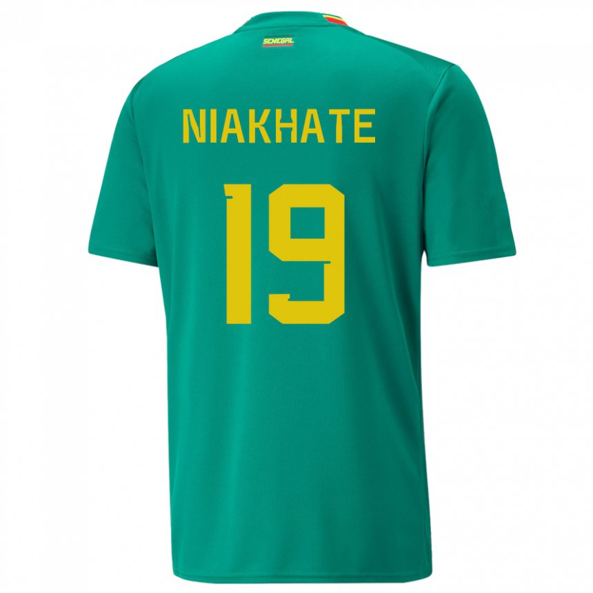 Niño Camiseta Senegal Moussa Niakhate #19 Verde 2ª Equipación 22-24 La Camisa Argentina