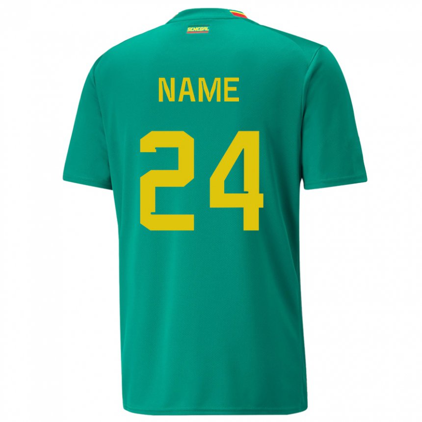 Niño Camiseta Senegal Moustapha Name #24 Verde 2ª Equipación 22-24 La Camisa Argentina