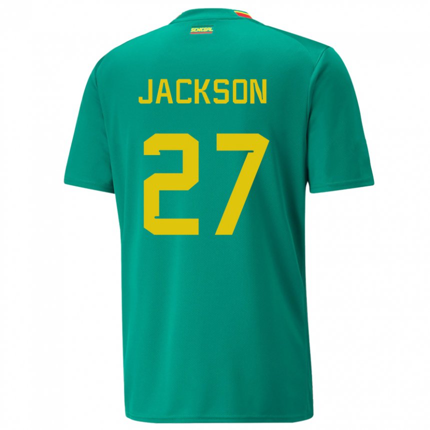 Niño Camiseta Senegal Nicolas Jackson #27 Verde 2ª Equipación 22-24 La Camisa Argentina