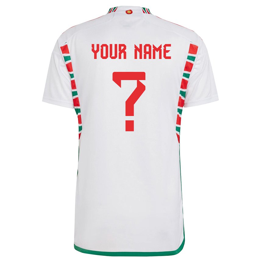 Niño Camiseta Gales Su Nombre #0 Blanco 2ª Equipación 22-24 La Camisa Argentina