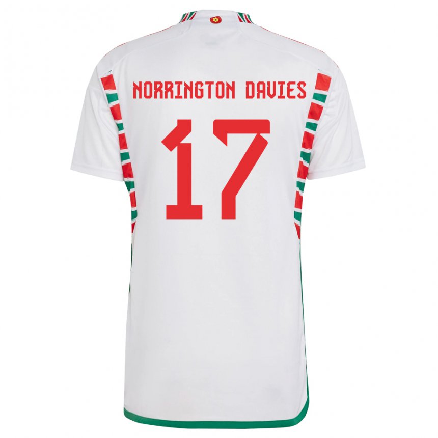 Niño Camiseta Gales Rhys Norrington Davies #17 Blanco 2ª Equipación 22-24 La Camisa Argentina