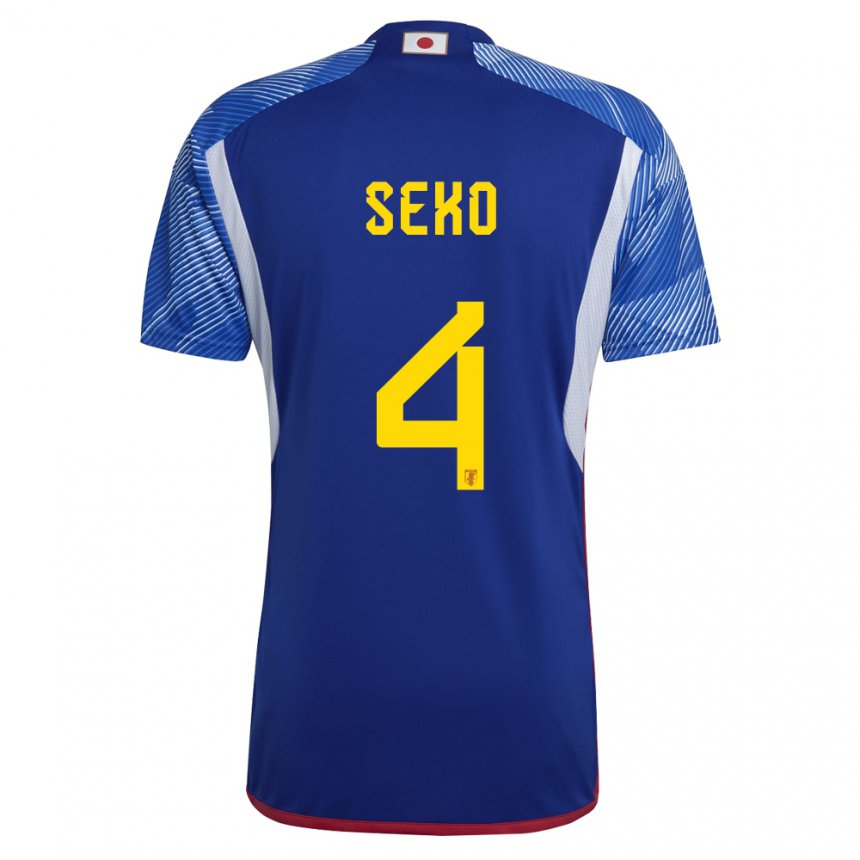 Hombre Camiseta Japón Ayumu Seko #4 Azul Real 1ª Equipación 22-24 La Camisa Argentina