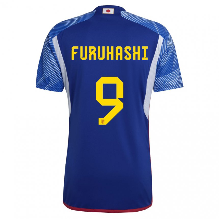 Hombre Camiseta Japón Kyogo Furuhashi #9 Azul Real 1ª Equipación 22-24 La Camisa Argentina