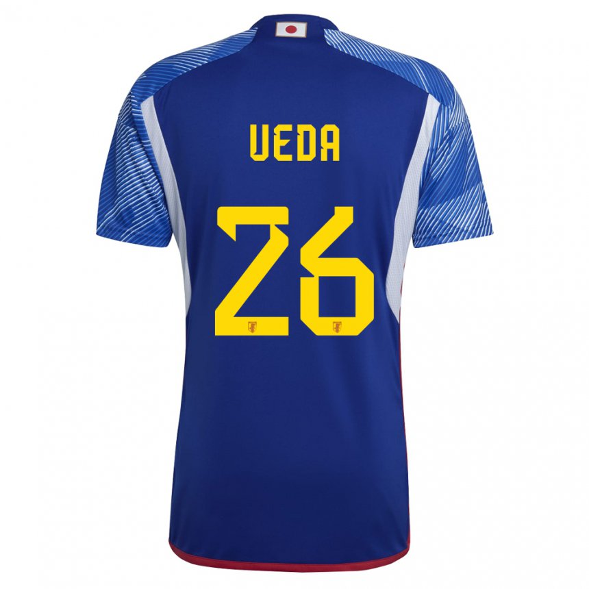 Hombre Camiseta Japón Ayase Ueda #26 Azul Real 1ª Equipación 22-24 La Camisa Argentina