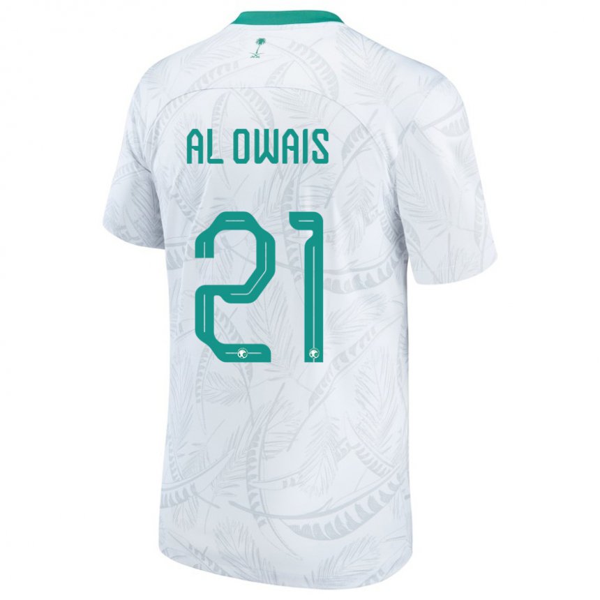 Hombre Camiseta Arabia Saudita Mohammed Al Owais #21 Blanco 1ª Equipación 22-24 La Camisa Argentina