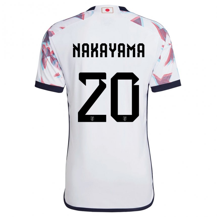Hombre Camiseta Japón Yuta Nakayama #20 Blanco 2ª Equipación 22-24 La Camisa Argentina