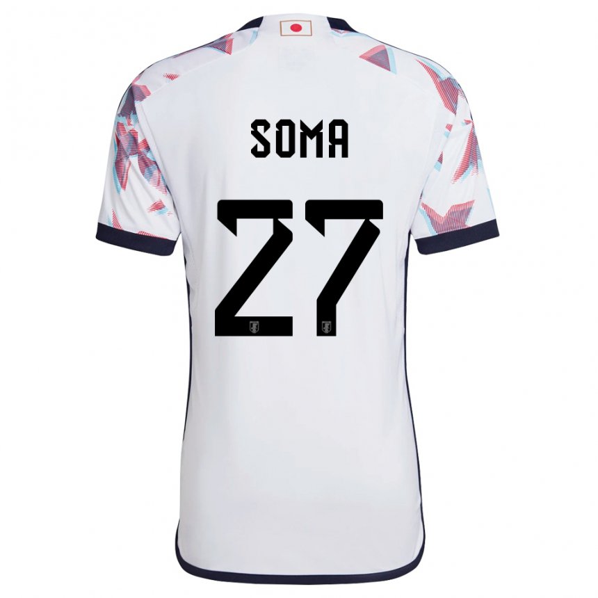 Hombre Camiseta Japón Yuki Soma #27 Blanco 2ª Equipación 22-24 La Camisa Argentina