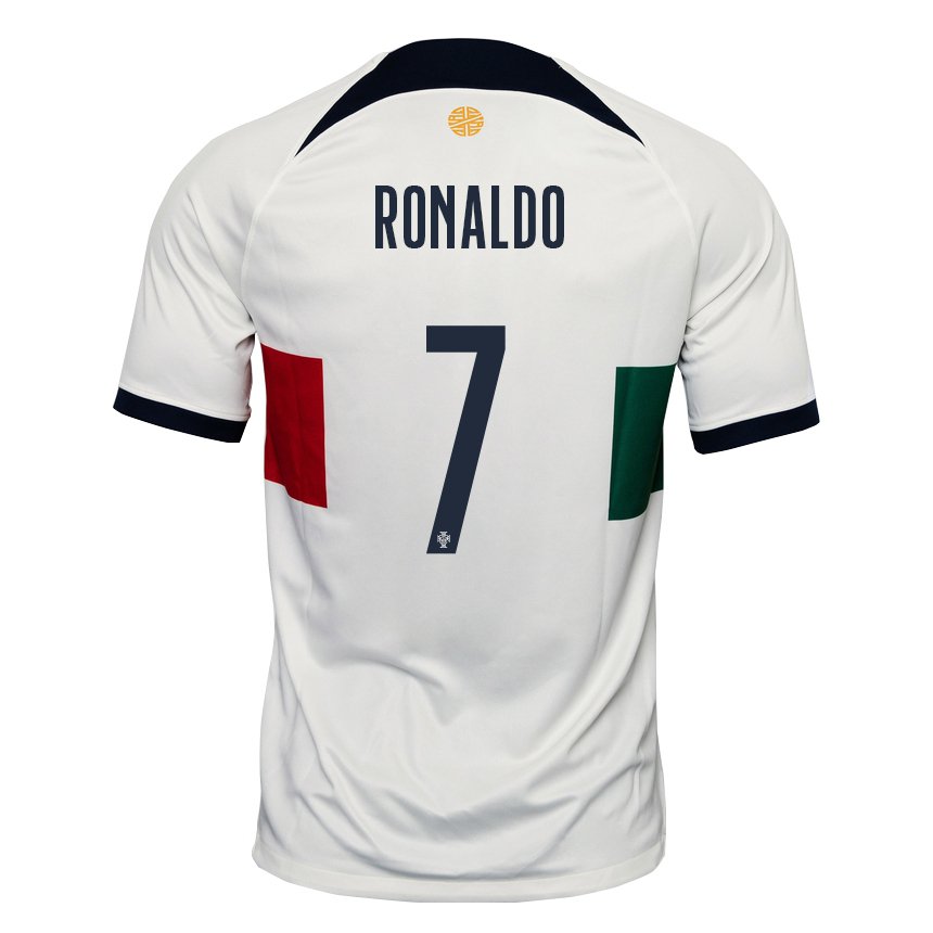 Telemacos Íncubo Posada Hombre Camiseta Portugal Cristiano Ronaldo #7 Blanco 2ª Equipación 22-24 La  Camisa Argentina