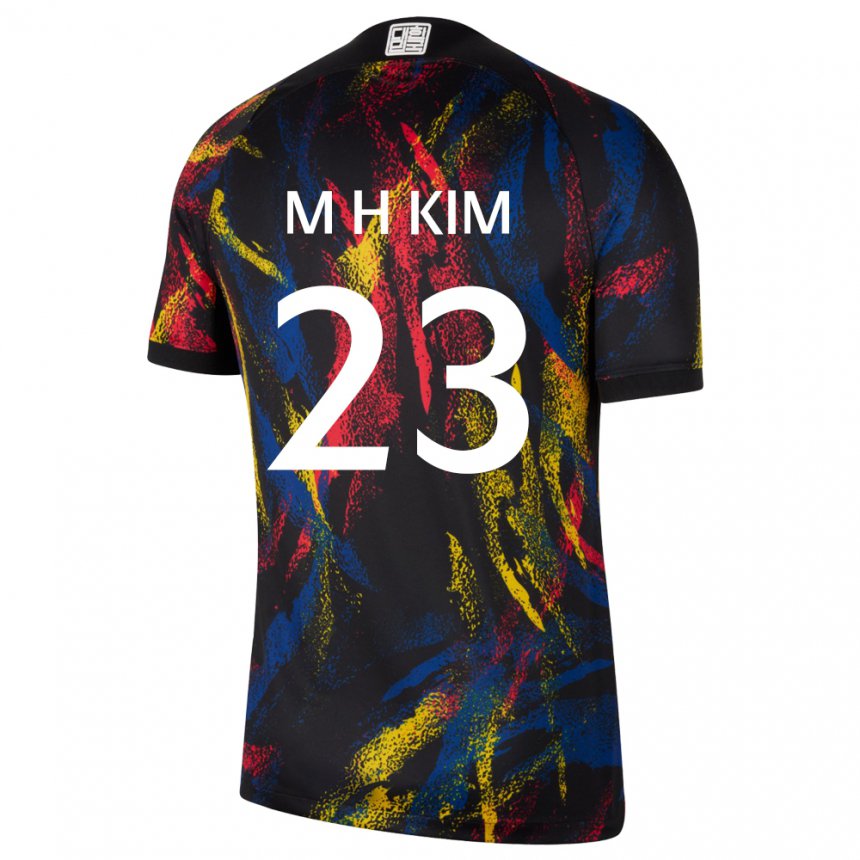 Hombre Camiseta Corea Del Sur Moon-hwan Kim #23 Multicolores 2ª Equipación 22-24 La Camisa Argentina