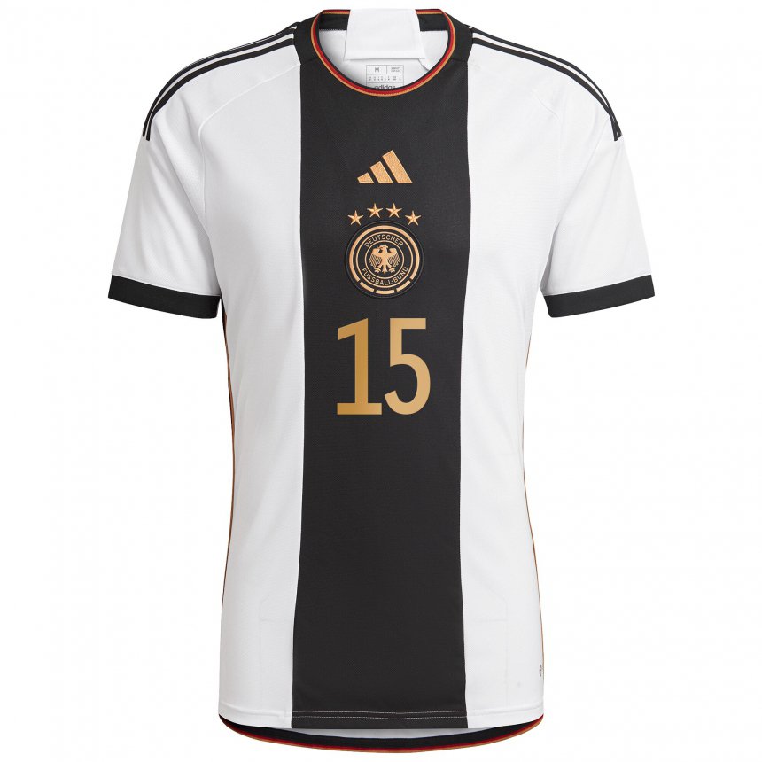 Dinamarca Lingüística hacha Mujer Camiseta Alemania Niklas Sule #15 Blanco Negro 1ª Equipación 22-24 La  Camisa Argentina