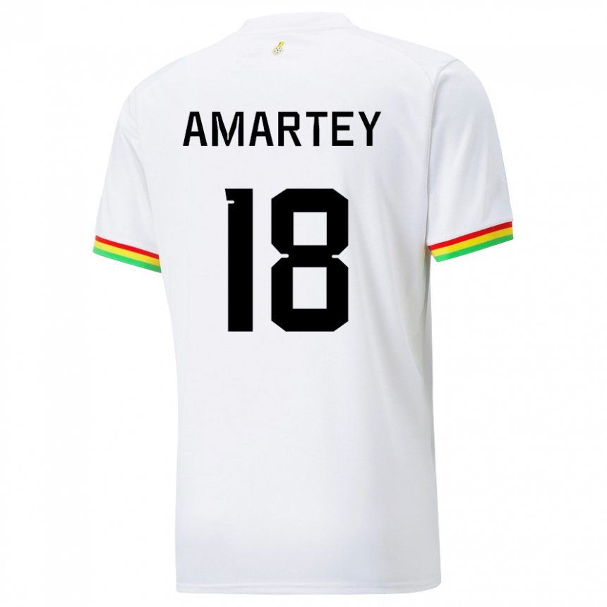 Mujer Camiseta Ghana Daniel Amartey #18 Blanco 1ª Equipación 22-24 La Camisa Argentina