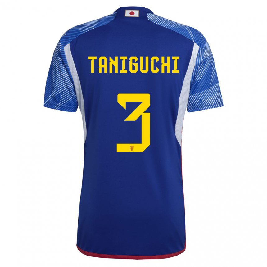 Mujer Camiseta Japón Shogo Taniguchi #3 Azul Real 1ª Equipación 22-24 La Camisa Argentina