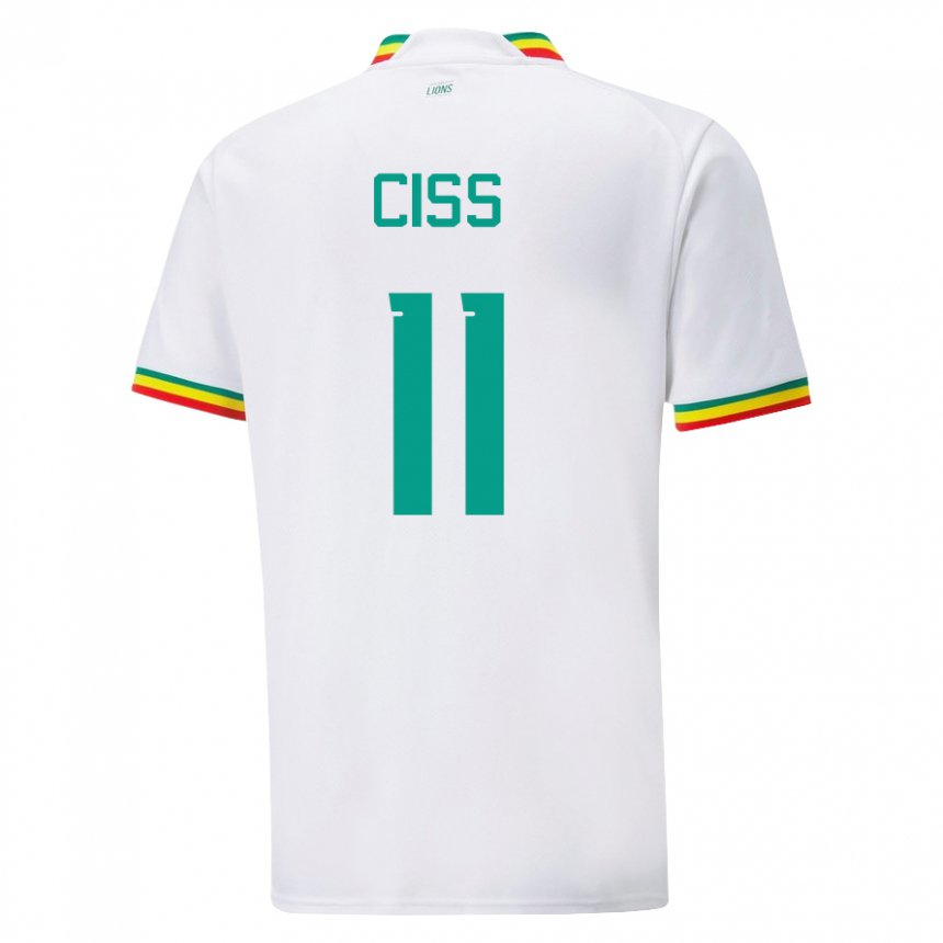 Mujer Camiseta Senegal Pathe Ciss #11 Blanco 1ª Equipación 22-24 La Camisa Argentina