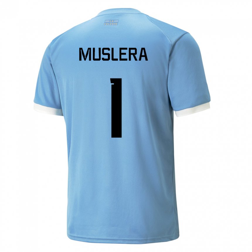 Mujer Camiseta Uruguay Fernando Muslera #1 Azul 1ª Equipación 22-24 La Camisa Argentina