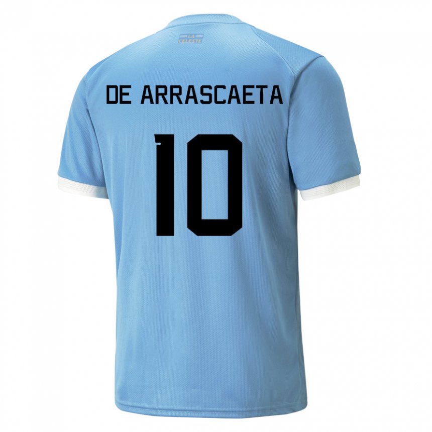 Mujer Camiseta Uruguay Giorgian De Arrascaeta #10 Azul 1ª Equipación 22-24 La Camisa Argentina