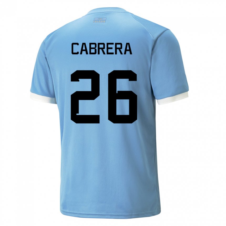 Mujer Camiseta Uruguay Leandro Cabrera #26 Azul 1ª Equipación 22-24 La Camisa Argentina