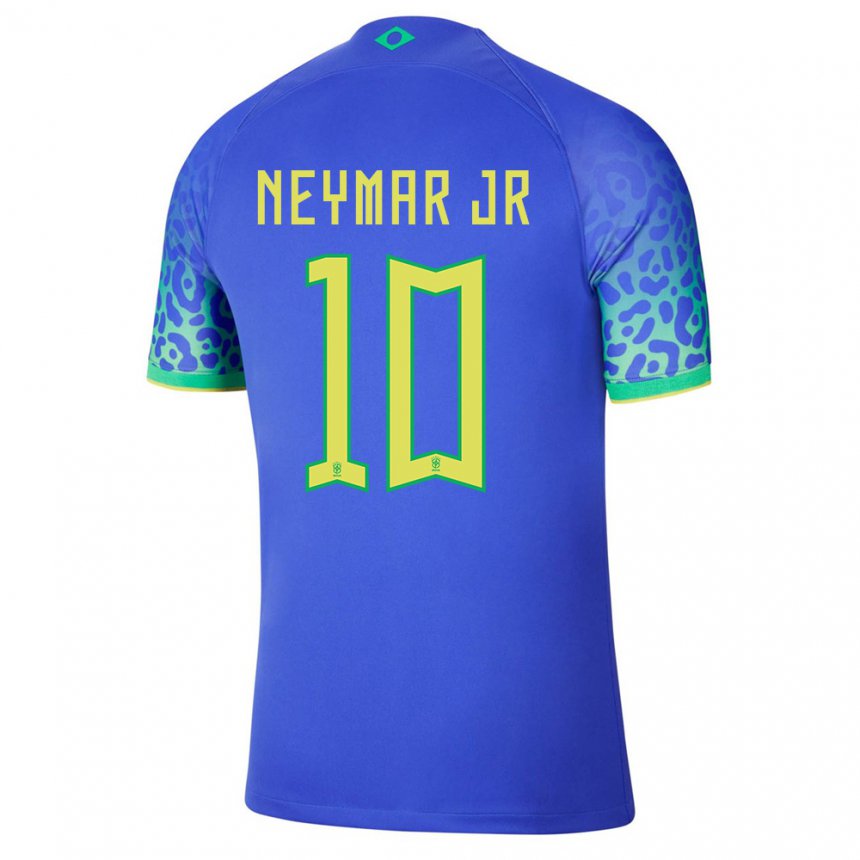 Mujer Camiseta Brasil Neymar #10 Azul 2ª Equipación 22-24 La Camisa  Argentina