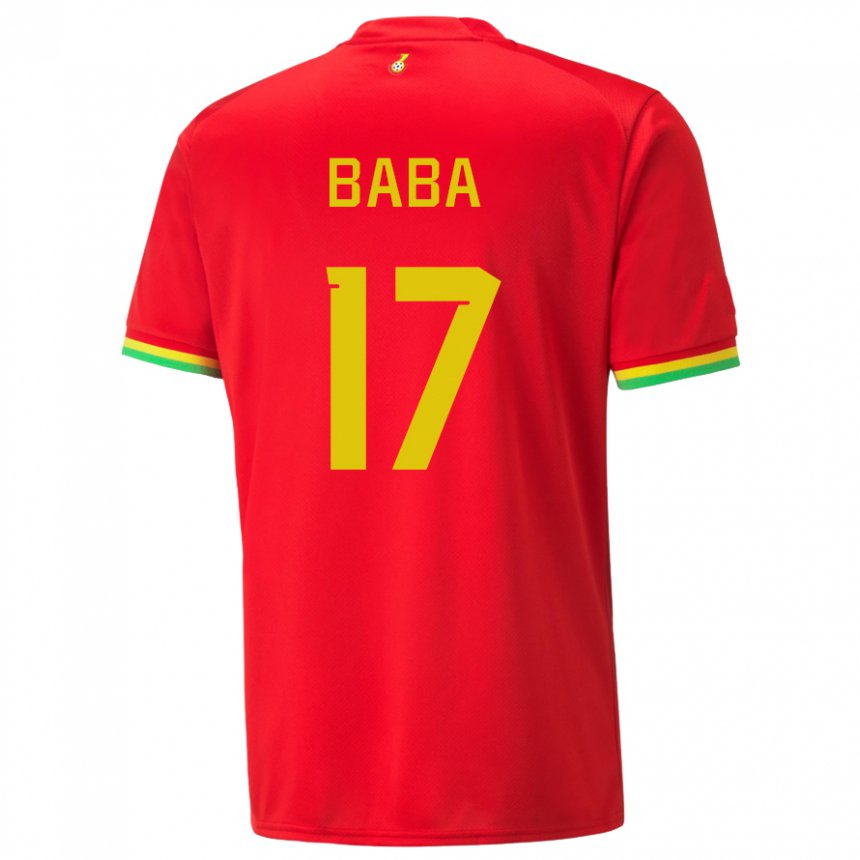 Mujer Camiseta Ghana Abdul-rahman Baba #17 Rojo 2ª Equipación 22-24 La Camisa Argentina