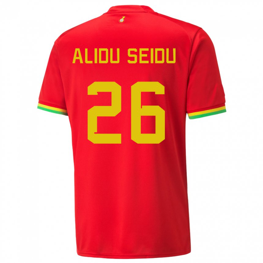 Mujer Camiseta Ghana Alidu Seidu #26 Rojo 2ª Equipación 22-24 La Camisa Argentina