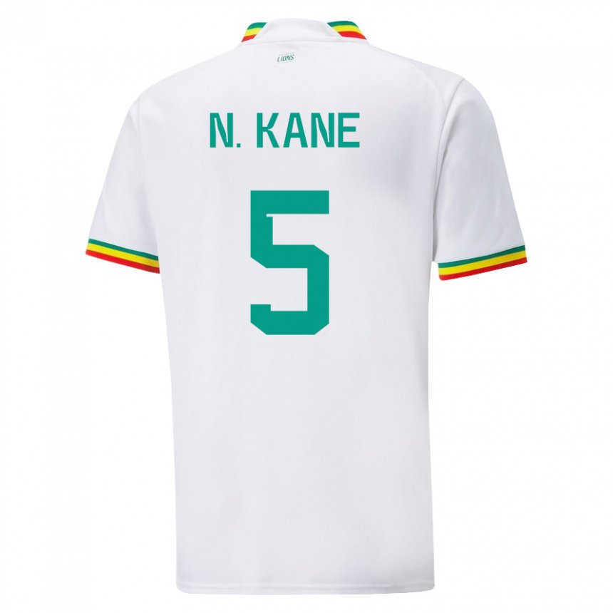 Niño Camiseta Senegal Ndeye Ndiaye Kane #5 Blanco 1ª Equipación 22-24 La Camisa Argentina