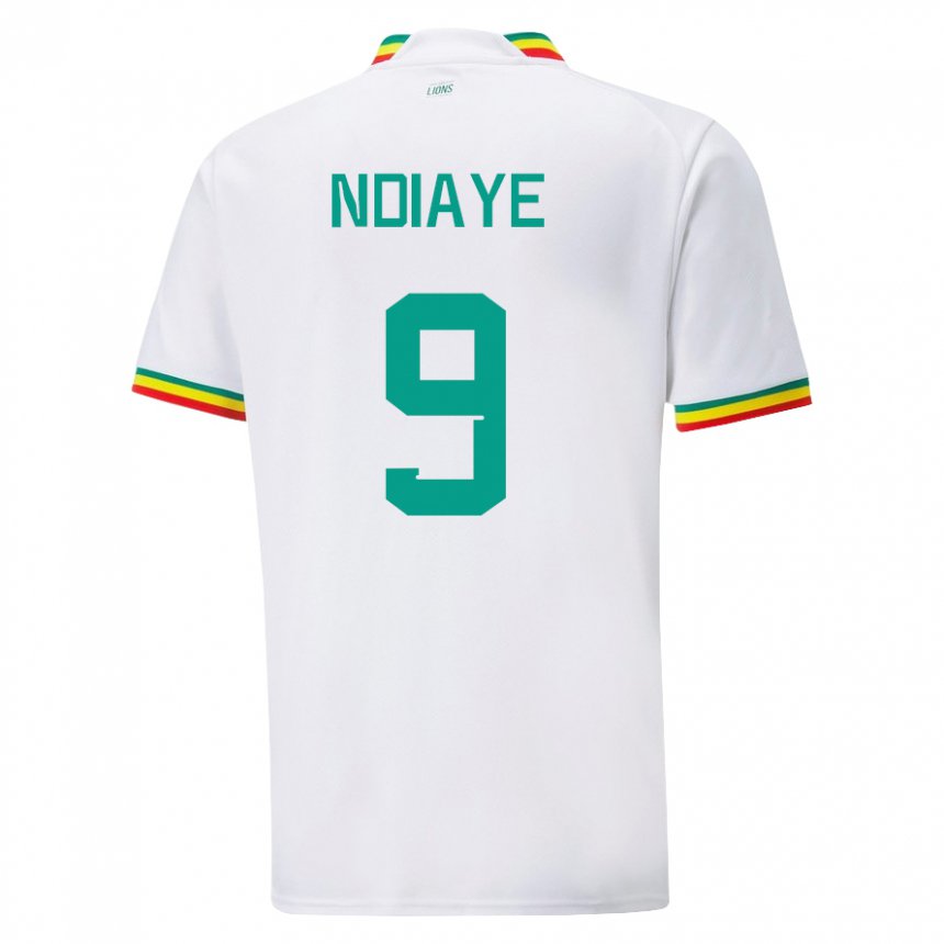 Niño Camiseta Senegal Nguenar Ndiaye #9 Blanco 1ª Equipación 22-24 La Camisa Argentina