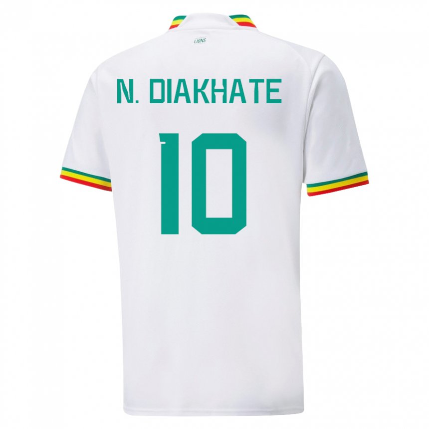 Niño Camiseta Senegal Ndeye Awa Diakhate #10 Blanco 1ª Equipación 22-24 La Camisa Argentina