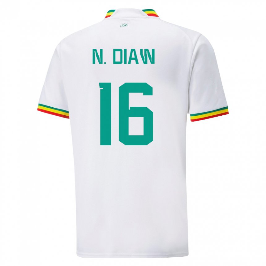 Niño Camiseta Senegal Ndeye Meissa Diaw #16 Blanco 1ª Equipación 22-24 La Camisa Argentina