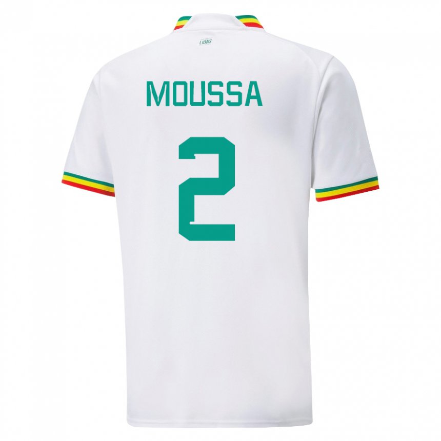 Niño Camiseta Senegal Moussa N Diaye #2 Blanco 1ª Equipación 22-24 La Camisa Argentina