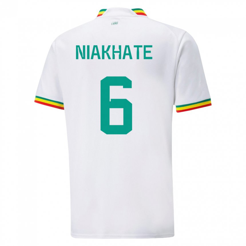 Niño Camiseta Senegal Niakhate N Diaye #6 Blanco 1ª Equipación 22-24 La Camisa Argentina