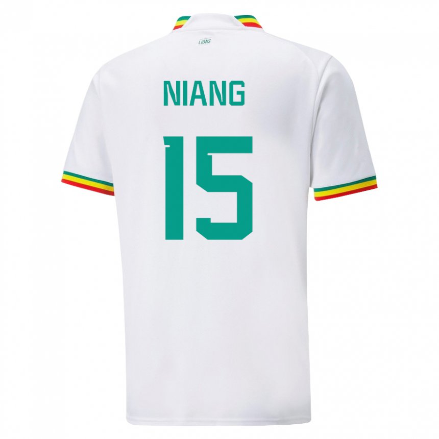Niño Camiseta Senegal Ousseynou Niang #15 Blanco 1ª Equipación 22-24 La Camisa Argentina