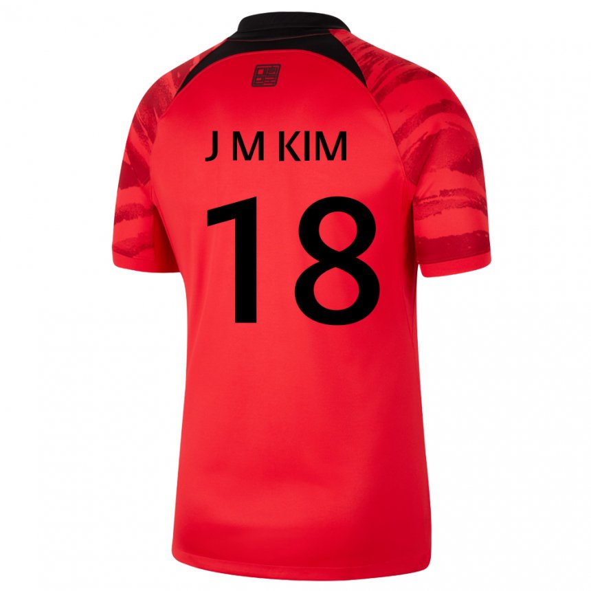 Niño Camiseta Corea Del Sur Kim Jung Mi #18 Negro Rojo 1ª Equipación 22-24 La Camisa Argentina