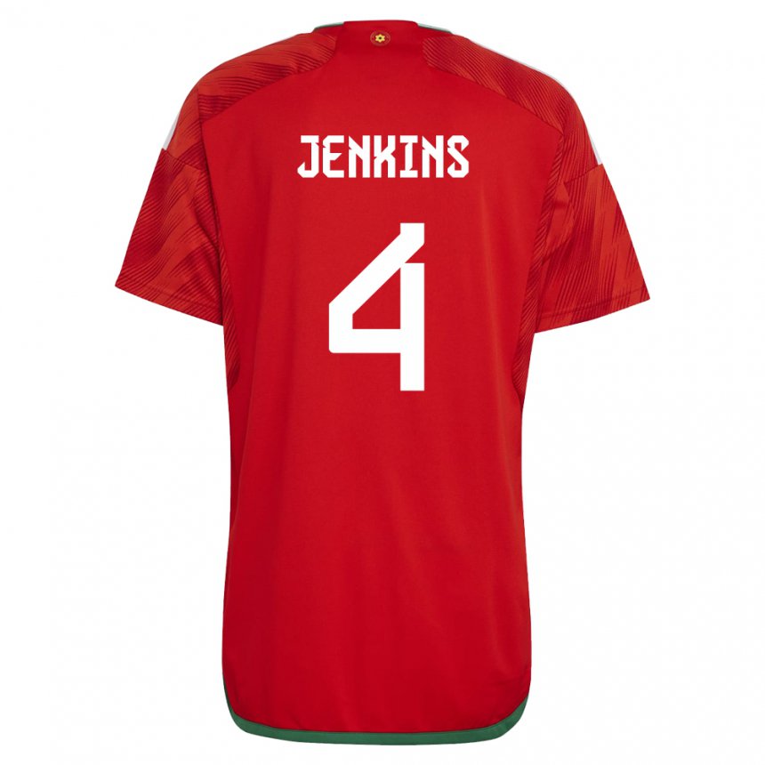 Niño Camiseta Gales Shaunna Jenkins #4 Rojo 1ª Equipación 22-24 La Camisa Argentina