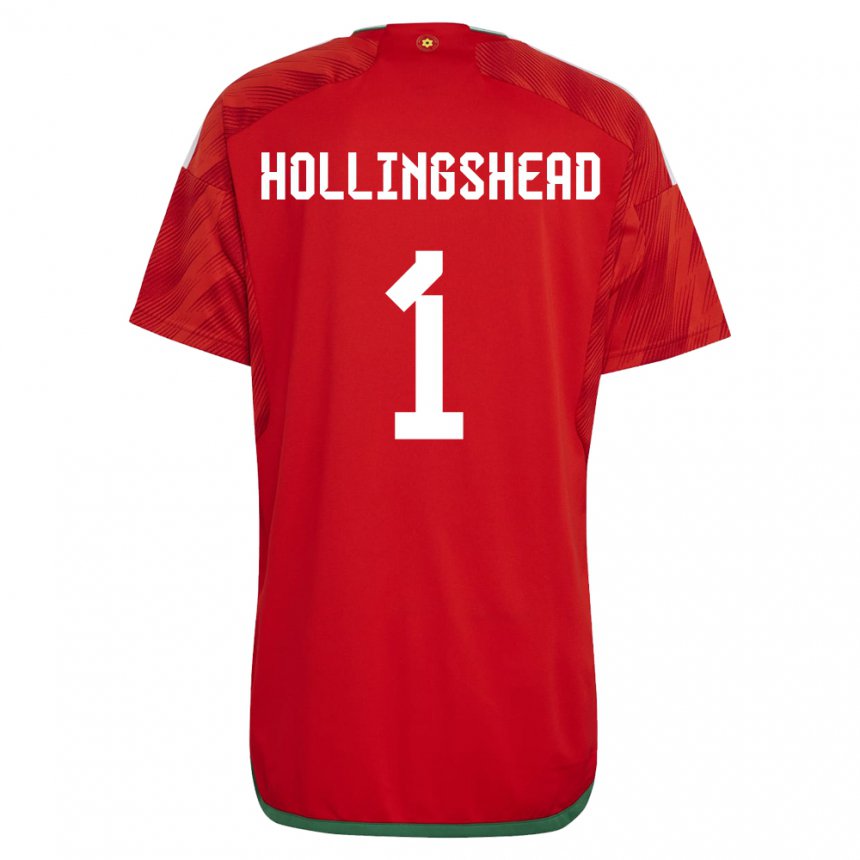 Niño Camiseta Gales Ronnie Hollingshead #1 Rojo 1ª Equipación 22-24 La Camisa Argentina