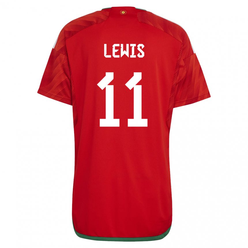 Niño Camiseta Gales Sonny Lewis #11 Rojo 1ª Equipación 22-24 La Camisa Argentina