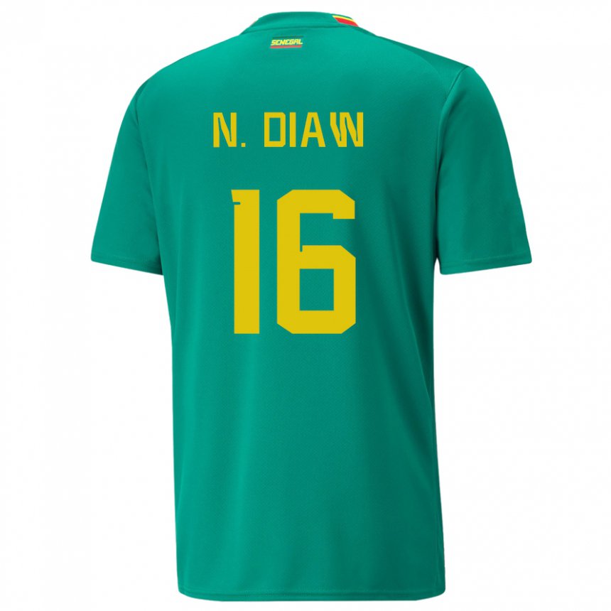 Niño Camiseta Senegal Ndeye Meissa Diaw #16 Verde 2ª Equipación 22-24 La Camisa Argentina