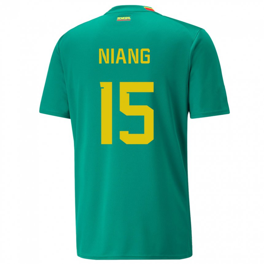 Niño Camiseta Senegal Ousseynou Niang #15 Verde 2ª Equipación 22-24 La Camisa Argentina