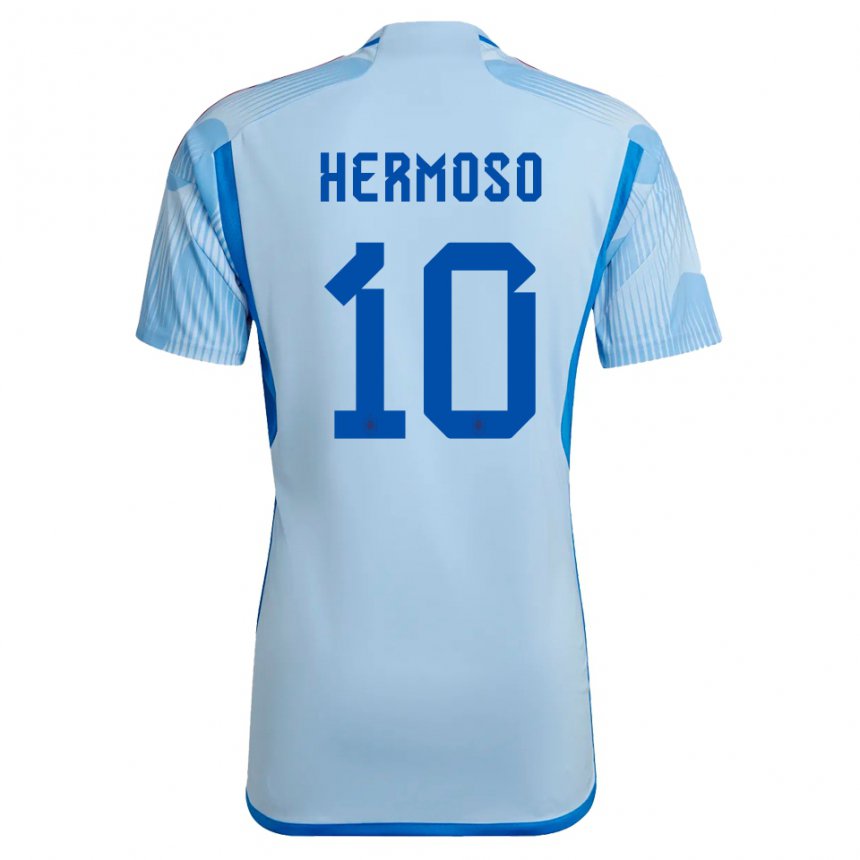 Vástago Ellos Estación de ferrocarril Niño Camiseta España Jennifer Hermoso #10 Cielo Azul 2ª Equipación 22-24 La  Camisa Argentina