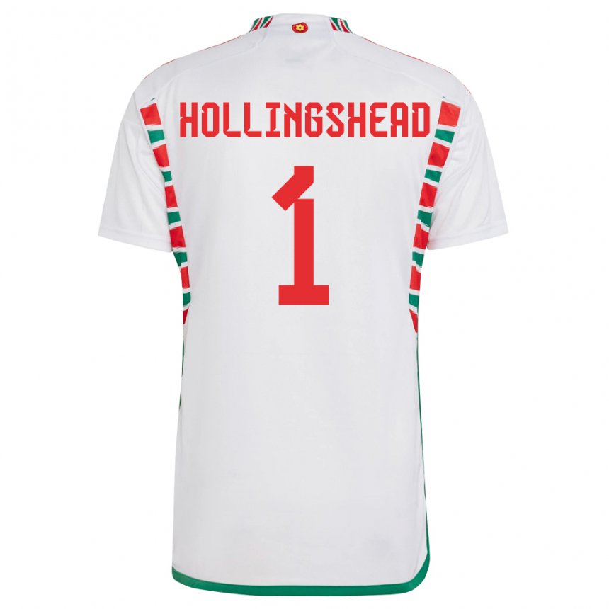 Niño Camiseta Gales Ronnie Hollingshead #1 Blanco 2ª Equipación 22-24 La Camisa Argentina