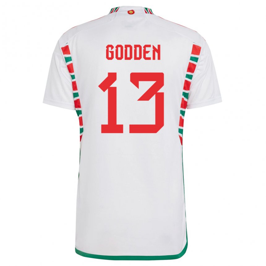 Niño Camiseta Gales Scott Godden #13 Blanco 2ª Equipación 22-24 La Camisa Argentina