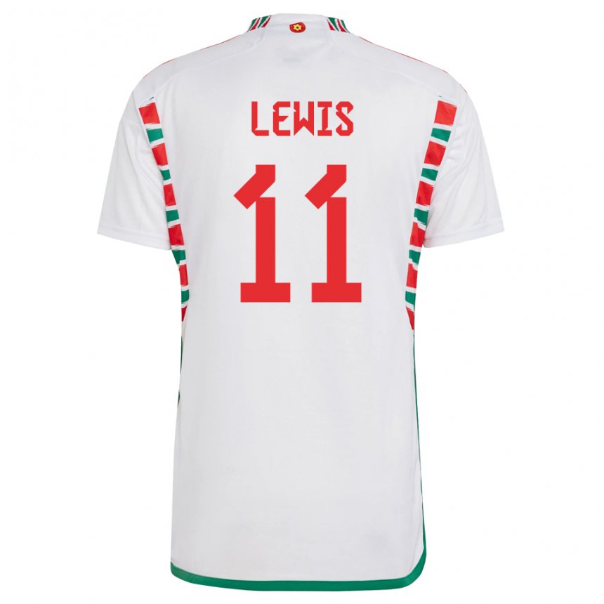 Niño Camiseta Gales Sonny Lewis #11 Blanco 2ª Equipación 22-24 La Camisa Argentina