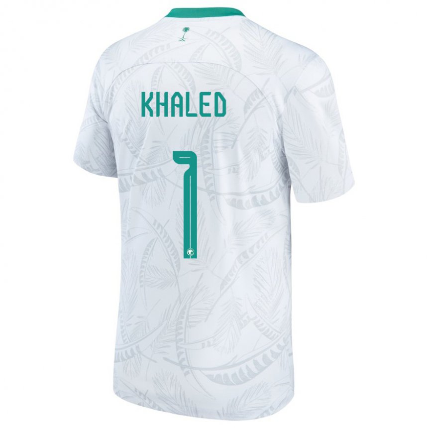 Hombre Camiseta Arabia Saudita Sarah Khaled #1 Blanco 1ª Equipación 22-24 La Camisa Argentina