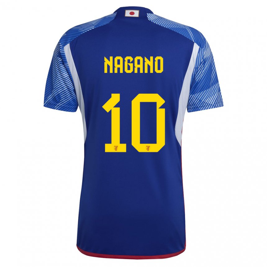 Hombre Camiseta Japón Fuka Nagano #10 Azul Real 1ª Equipación 22-24 La Camisa Argentina