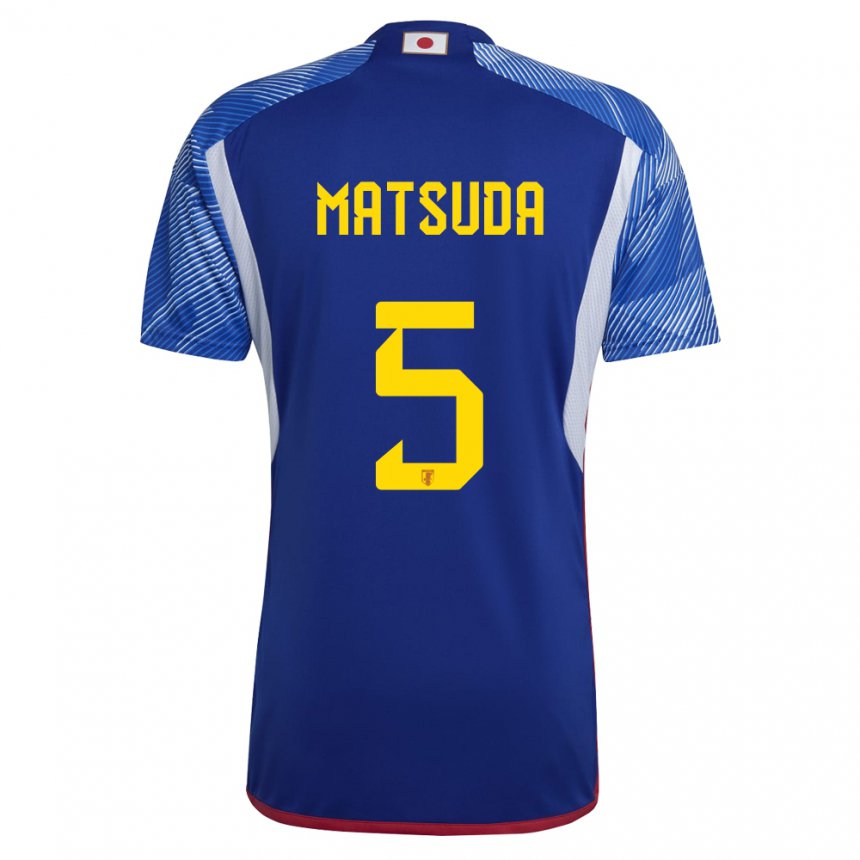 Hombre Camiseta Japón Hayate Matsuda #5 Azul Real 1ª Equipación 22-24 La Camisa Argentina